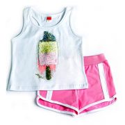 Sportado Joyce Girls Shorts Set 92742 White
